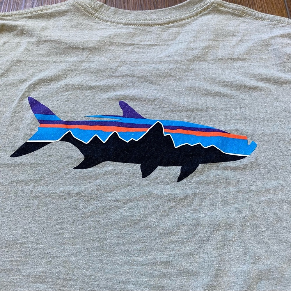 Patagonia Fitz Roy Fish Tarpon Shirt Size Large